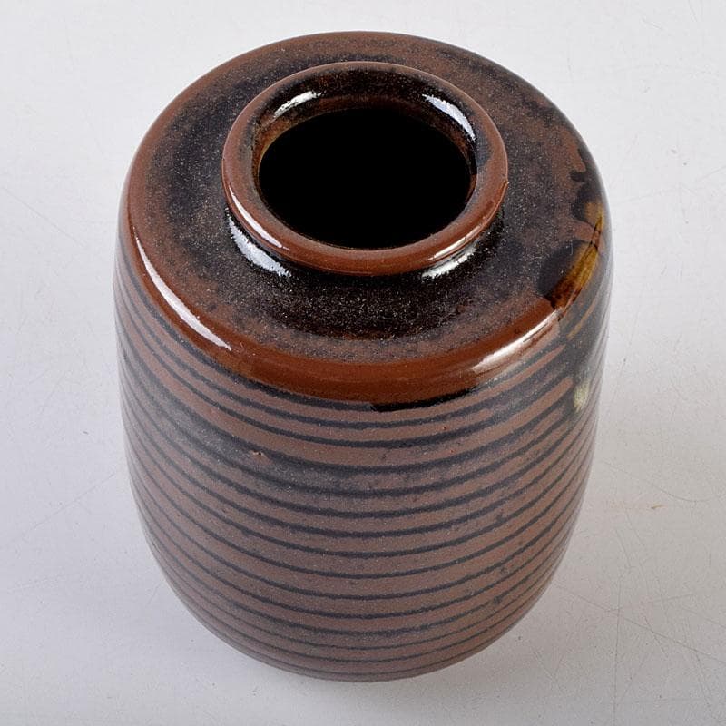 茶道具　松本鐡山作　古瀬戸　大名物　円乗坊写　茶入　仕覆付　共箱　V　8757