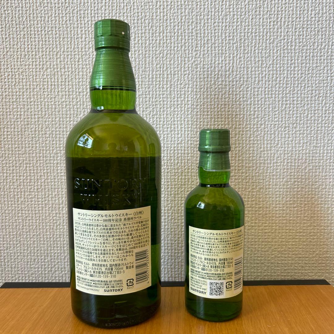 【限定】サントリーウイスキー 白州NV 100周年 ＋ミニボトル セット