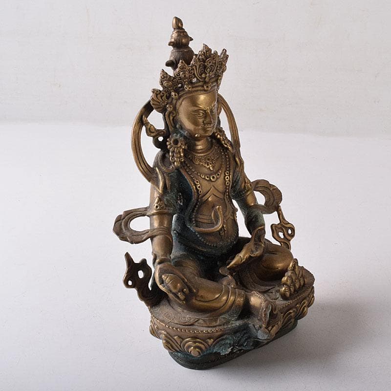 中国　古銅鍍金　チベット仏　仏像　置物　V　7770