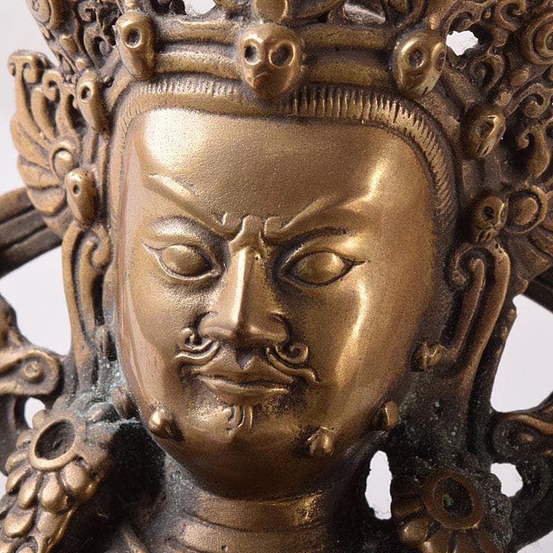 中国　古銅鍍金　チベット仏　仏像　置物　V　7770