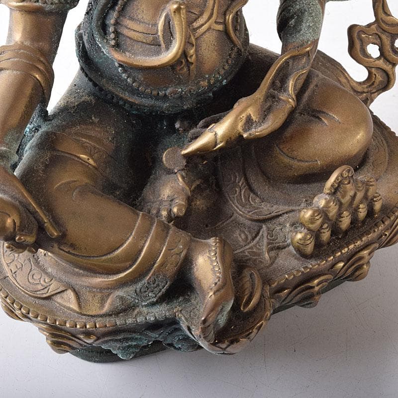 中国　古銅鍍金　チベット仏　仏像　置物　V　7770