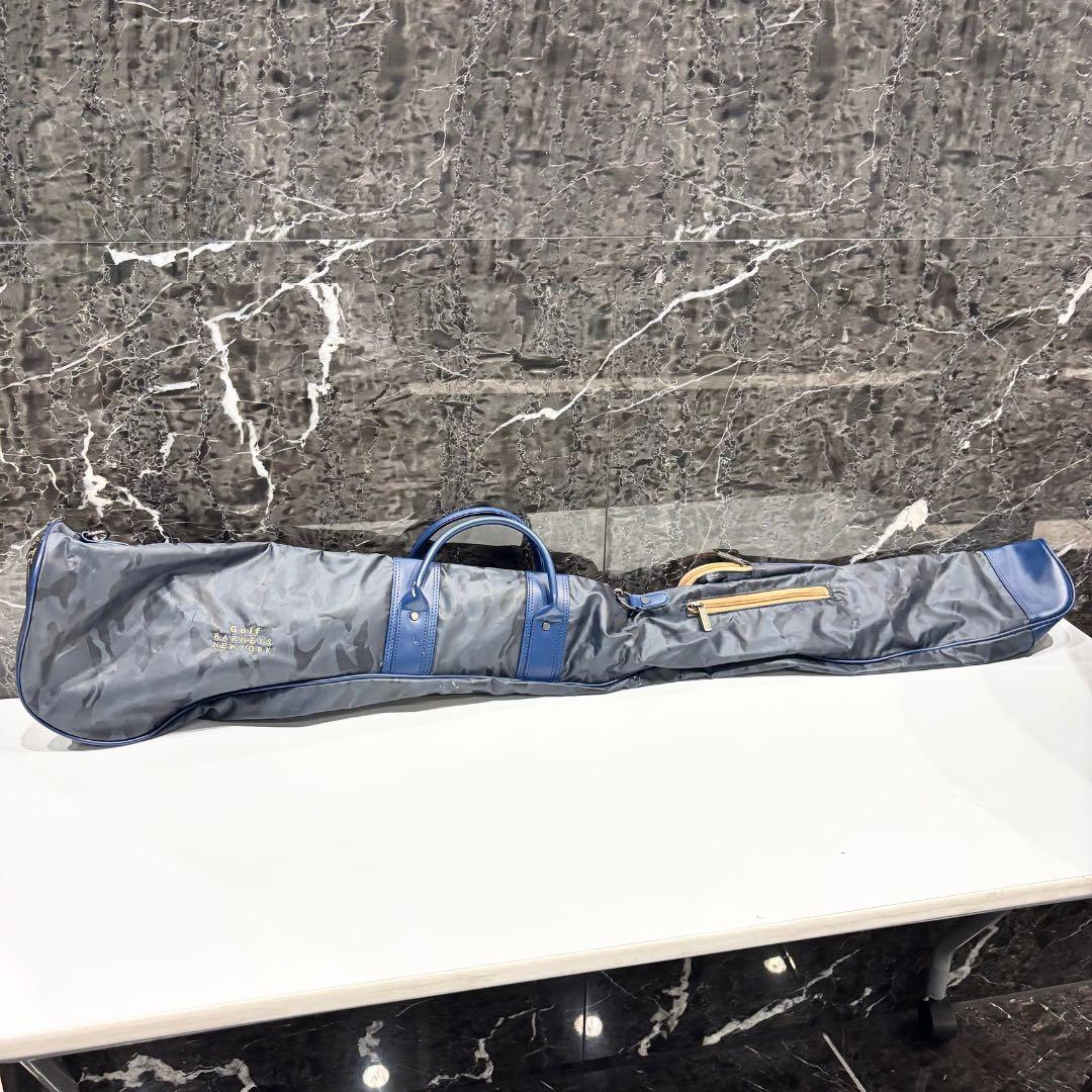 新品バーニーズニューヨーク　さりげない上品なネイビーカモ柄高機能クラブケース限定