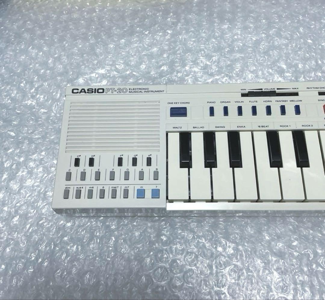 Casio PT-20☆セミアナログ式シンセサイザー☆1983年☆昭和レトロ☆