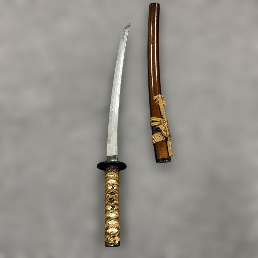 未開刃，模造刀、白鞘 刀 剣 長尺模造刀 曲線刃 木製ハンドル 刀 約70cm