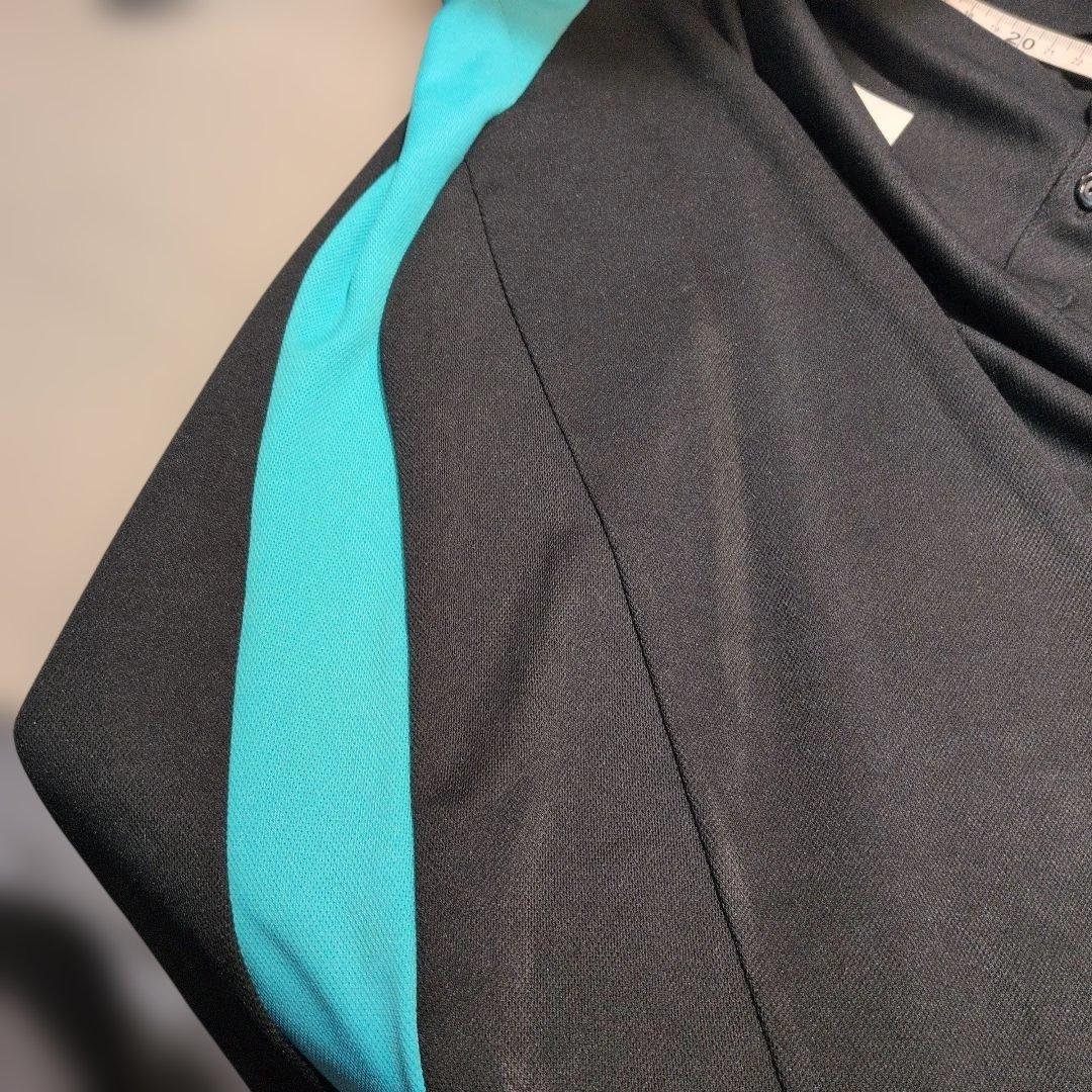 YONEX バトミントン　日本代表　ブラック/ターコイズ ポロシャツ