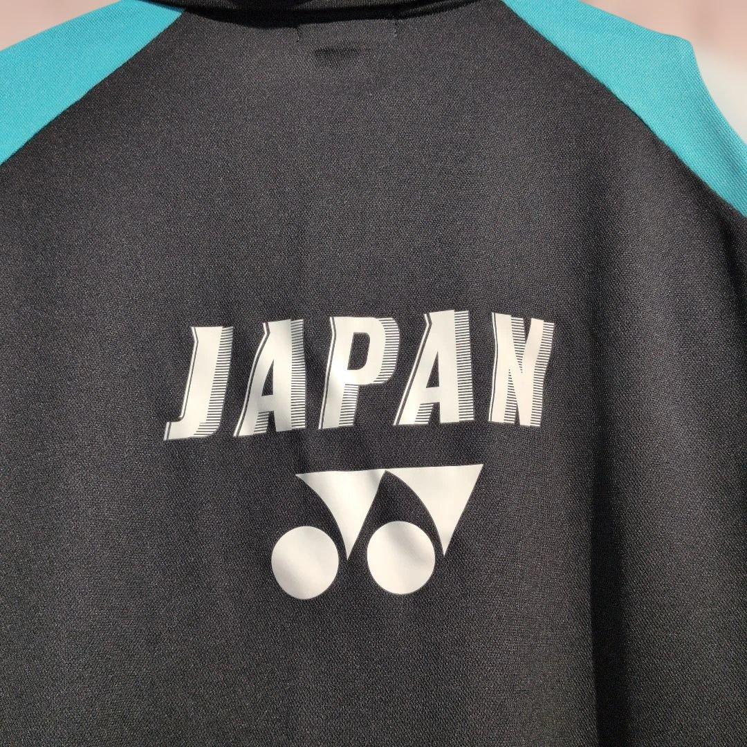 YONEX バトミントン　日本代表　ブラック/ターコイズ ポロシャツ