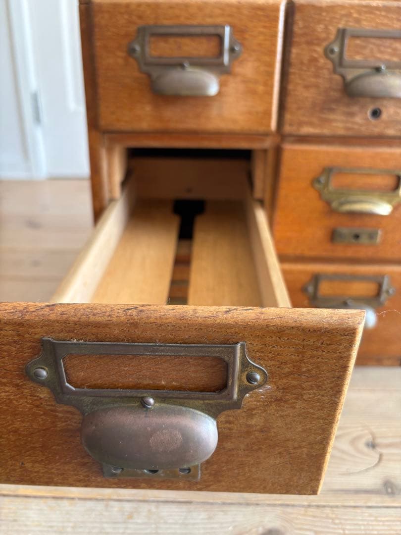 アンティーク 木製6引き出し収納 キャビネット