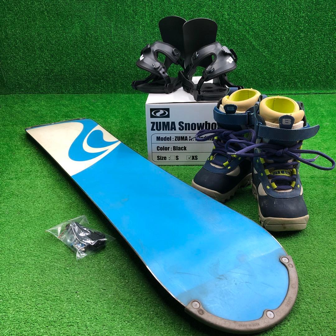 宝-648子供用スノーボードセット板108cm ビンディング新品 メンテナンス済