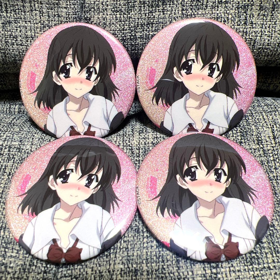 SchoolDays 西園寺世界　ブラインド　グリッター　缶バッジ　4個