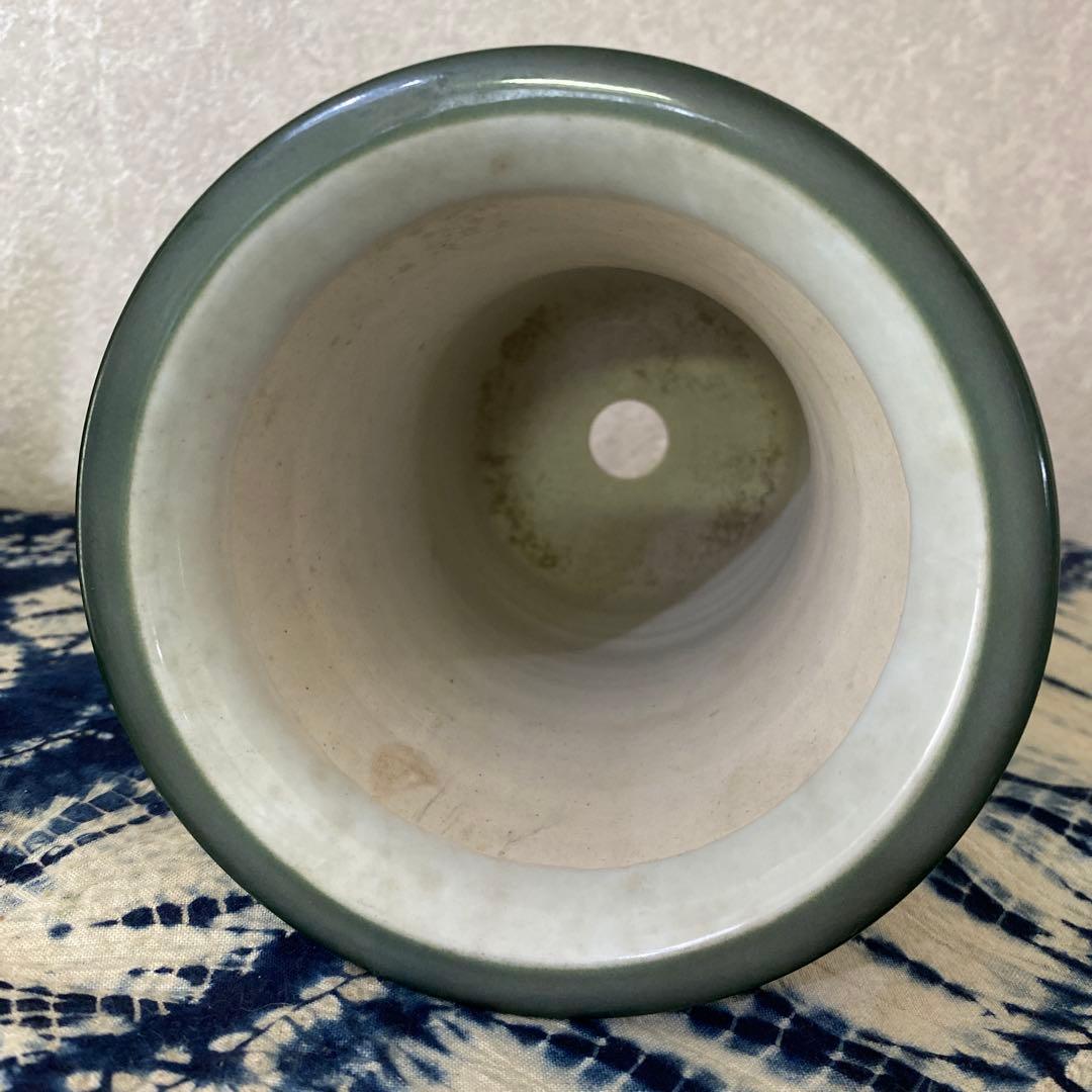 真葛香山　赤絵龍　蘭鉢　植木鉢　盆栽