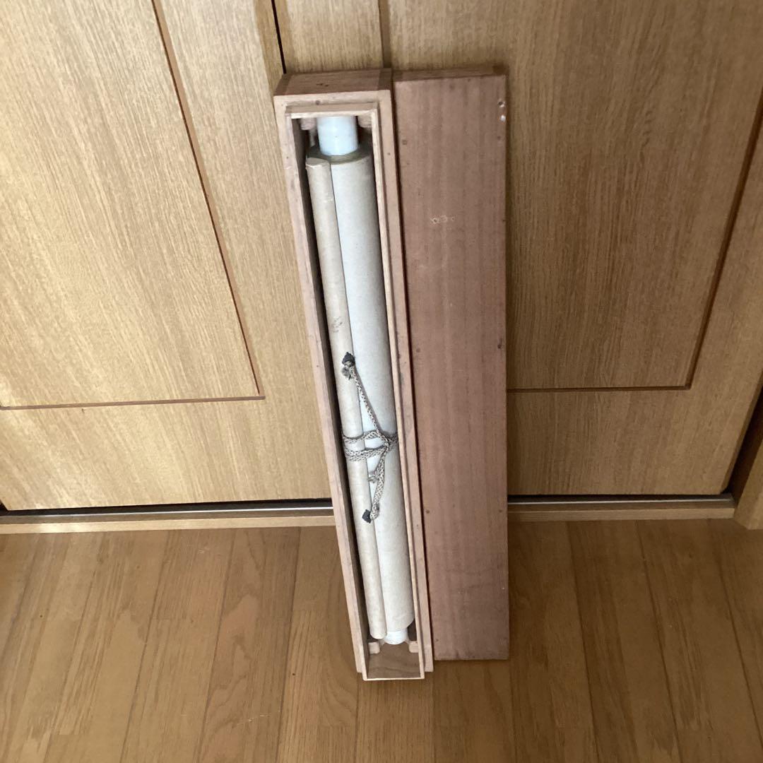 絹本着色画　【　月　下　美　人　之　図　】　玉泉筆　　桐箱　掛軸　一幅　297