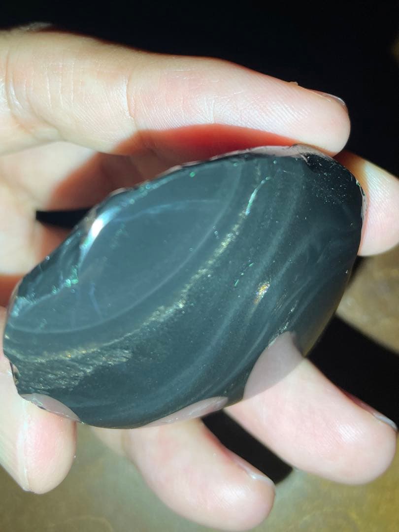 研磨品　十勝石玲瓏　金虹　ゴールデンレインボーオブシディアン