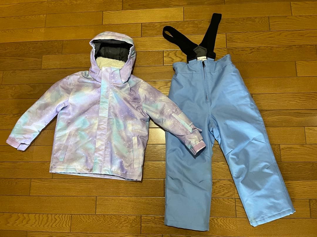 【フルセット】スキー100／ウェア上下／ストック／スキーブーツ／ピンク 女の子