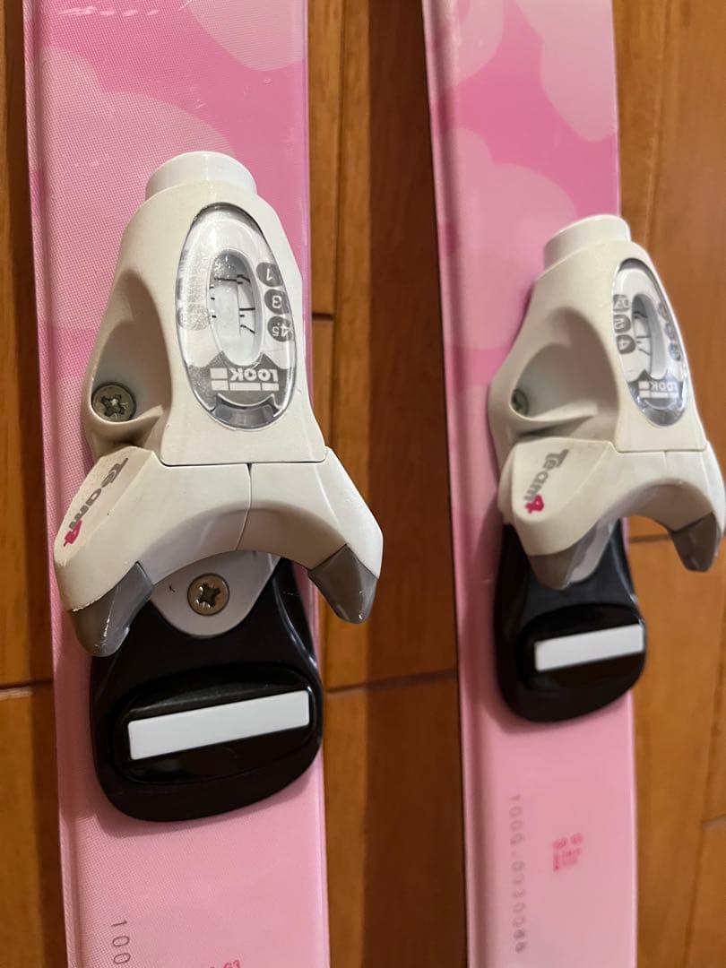 【フルセット】スキー100／ウェア上下／ストック／スキーブーツ／ピンク 女の子