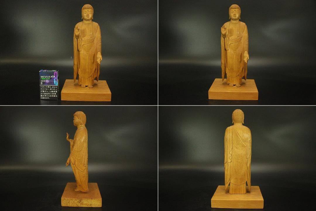 仏教美術 木彫 仏像(A704)