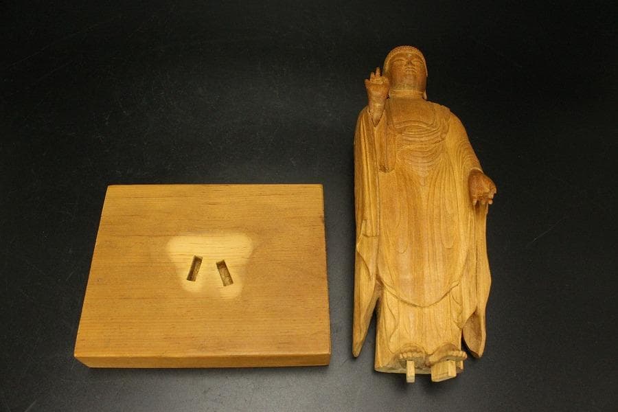 仏教美術 木彫 仏像(A704)