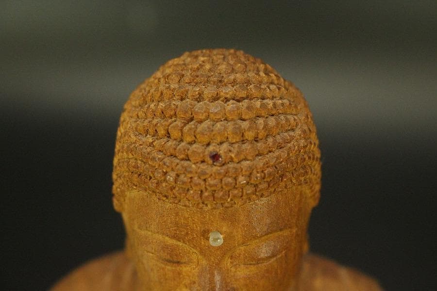 仏教美術 木彫 仏像(A704)