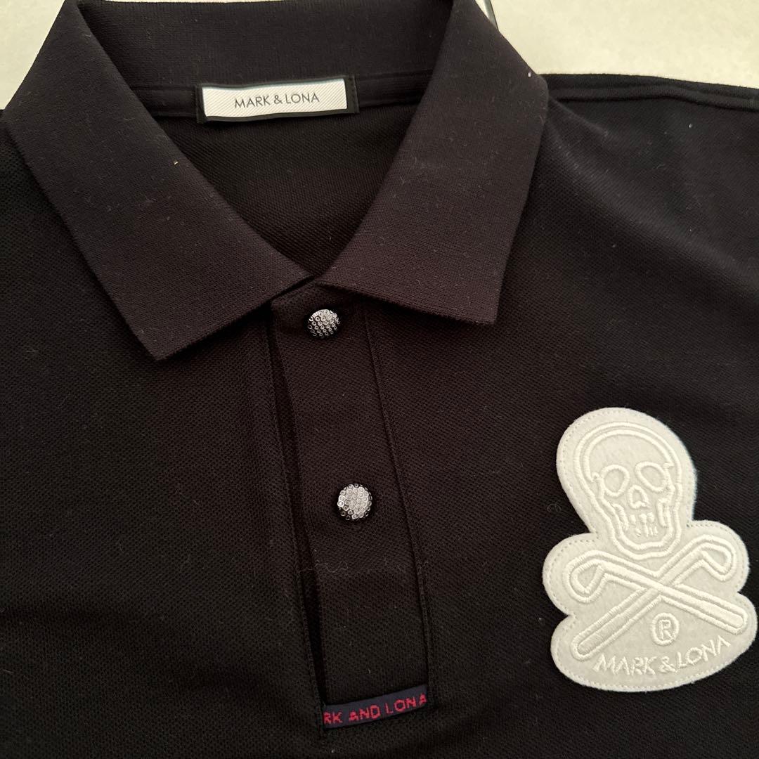 MARK & LONA マークアンドロナ　ゴルフ　黒ポロシャツ