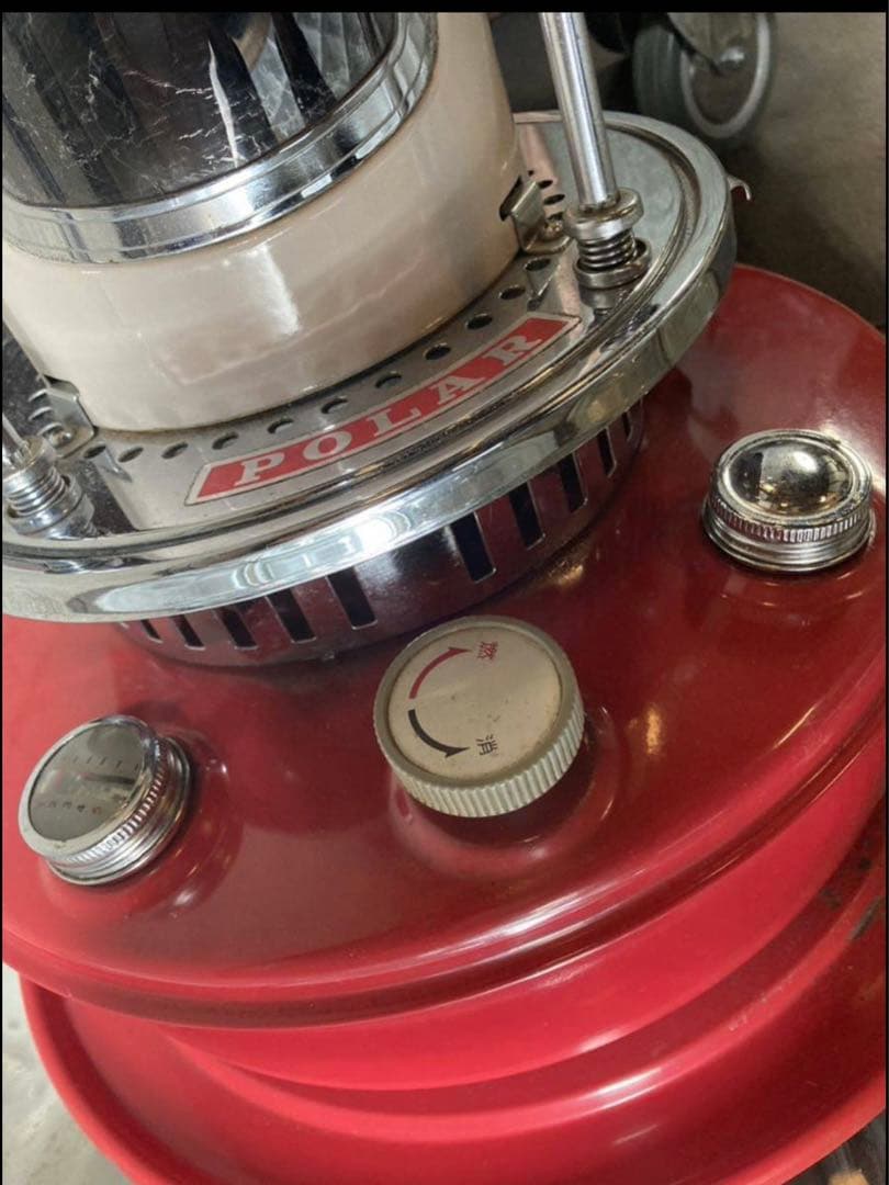 ポーラPOLAR石油ストーブ　ブルーフレーム　昭和レトロ　ヴィンテージストーブ