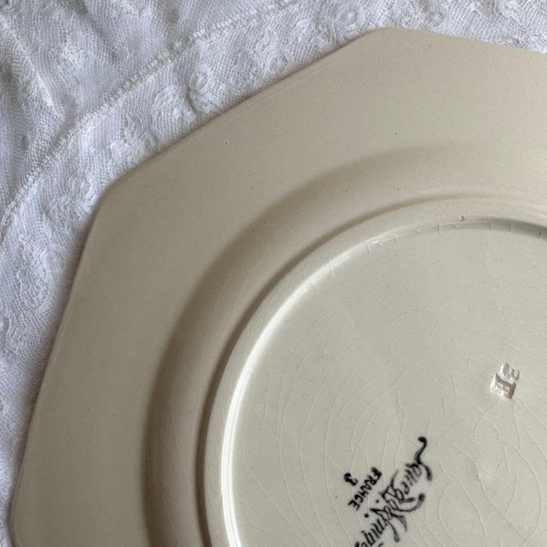 フランスアンティーク　サルグミンヌ　オクトゴナル　ディナープレート