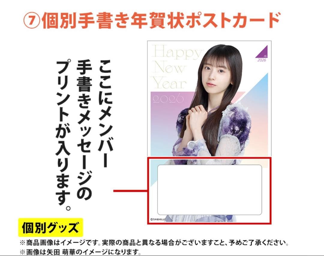 乃木坂46 2026年福袋A B C 19点　岩本蓮加