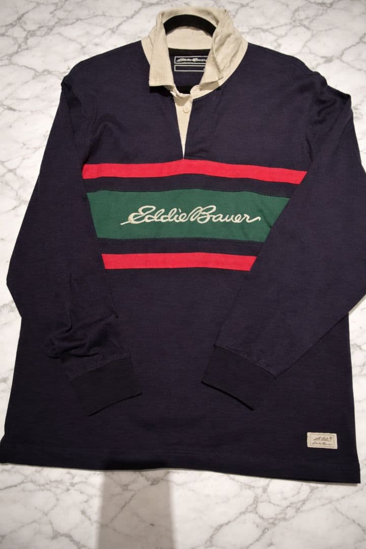 Eddie Bauer ラガーシャツ ネイビー