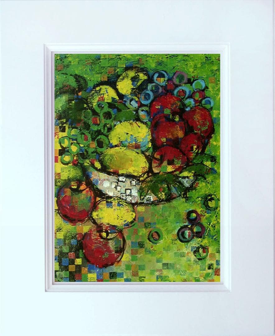 油絵 菅家令子 絵 絵画 インテリア uF6-060103 静物 果物