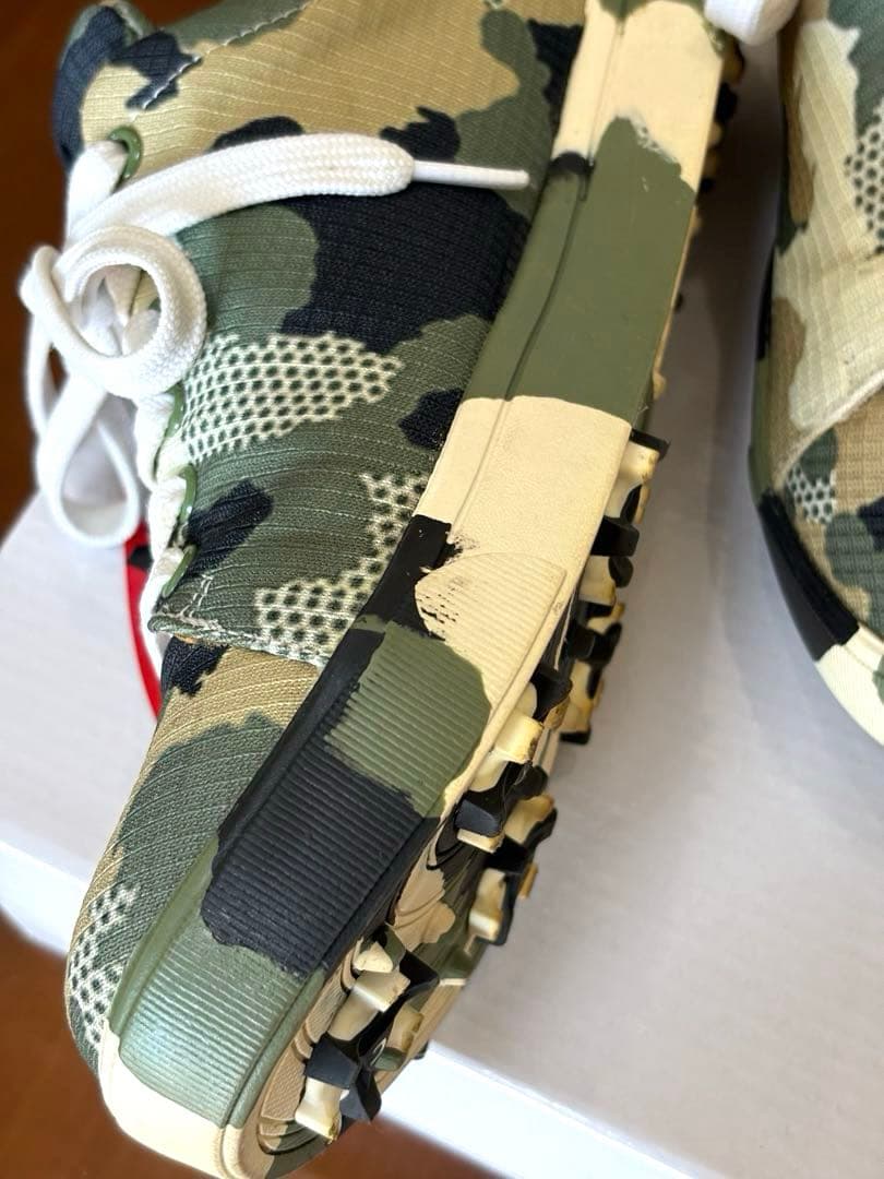 【美品】派手そうで質素パーリーゲイツゴルフシューズ 24 ロゴ 迷彩 レディース