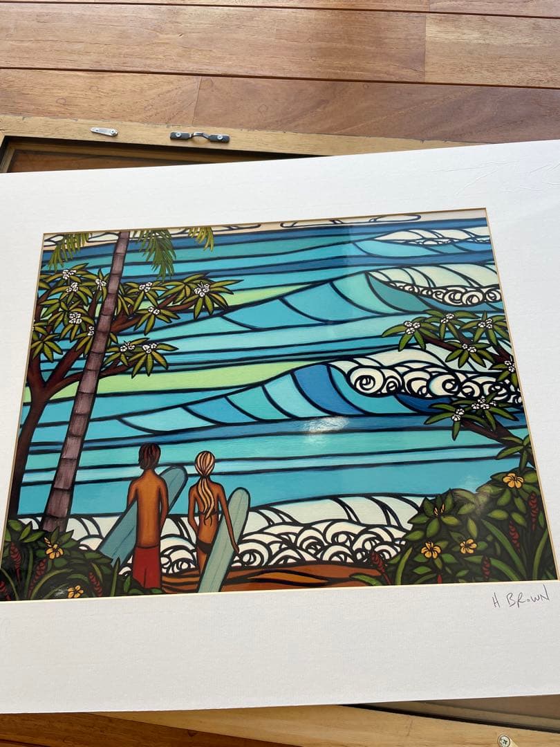 お盆期間特別値下げ　　ヘザーブラウン Heather Brown 額付き