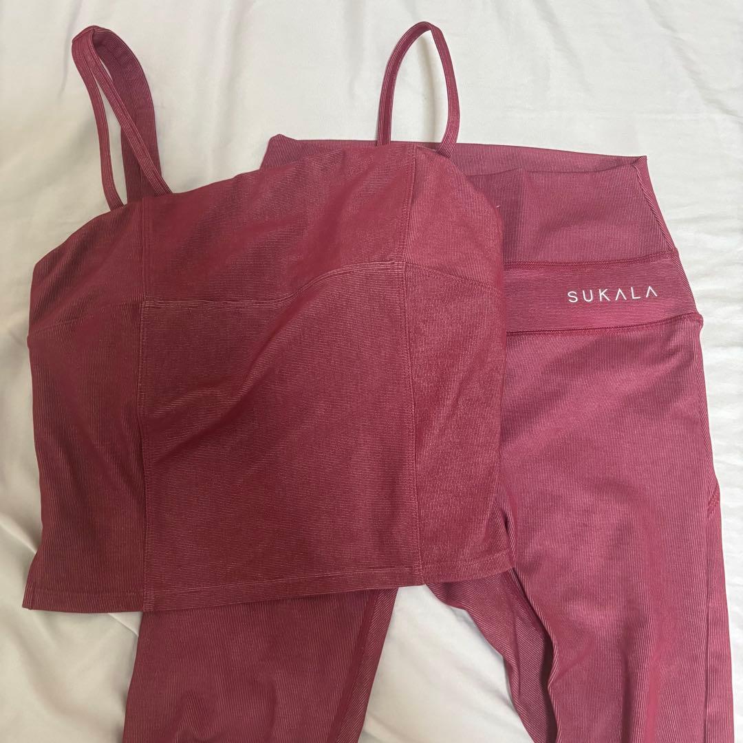 【ゆみゆみ】SUKALA リブデニムレギンス キャミソール セット