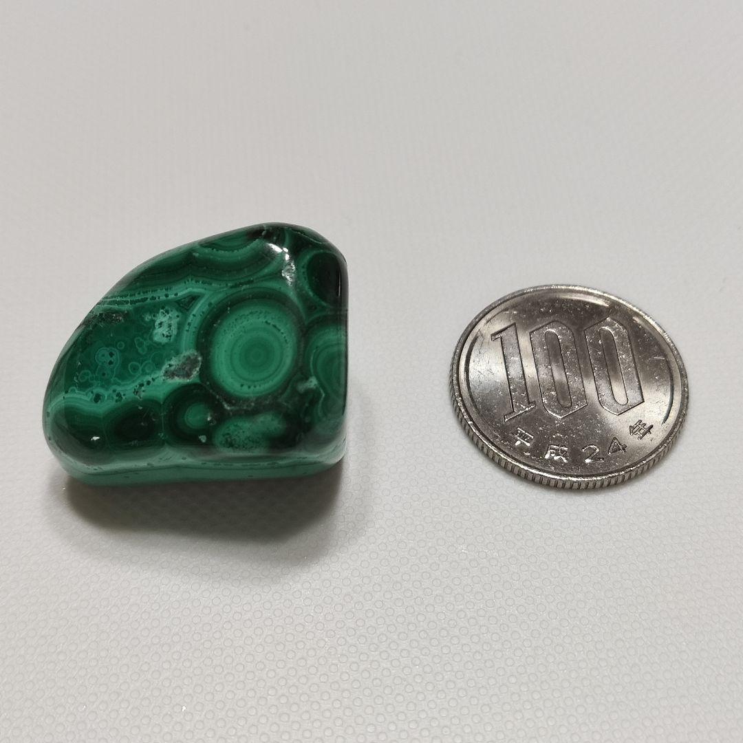 パワーストーン　天然石　マラカイト　孔雀石　タンブル　26g　No.730