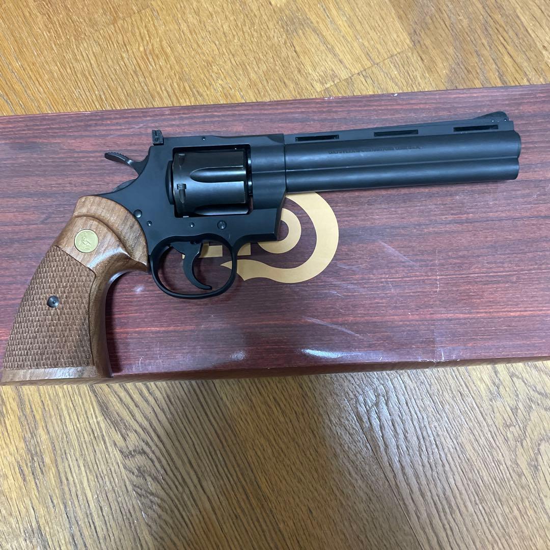 タナカ製コルトパイソン木製グリップペガサス式ガスガン