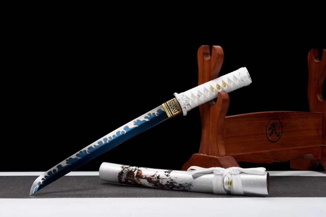 【シルバーウルフ肋骨差】武具　刀装具　日本刀　模造刀 居合刀  肋差   短刀