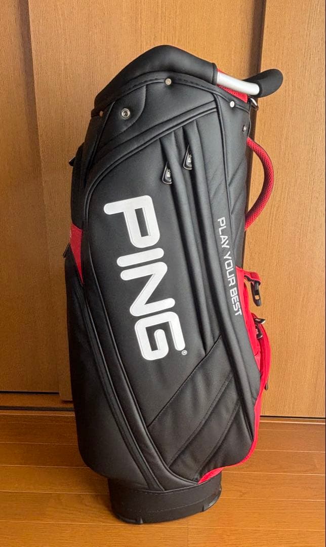 PING ゴルフキャディバッグ 黒/赤