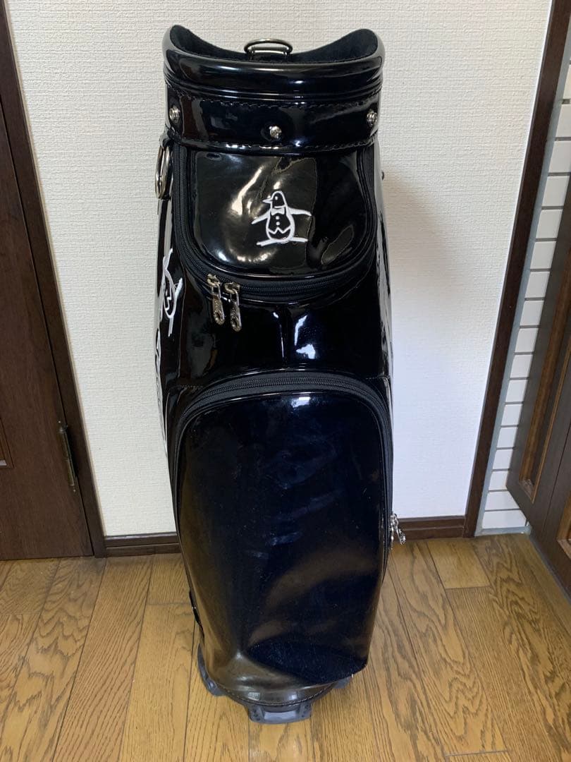 Munsingwear 黒 キャディバッグ　ゴルフバッグ　美品