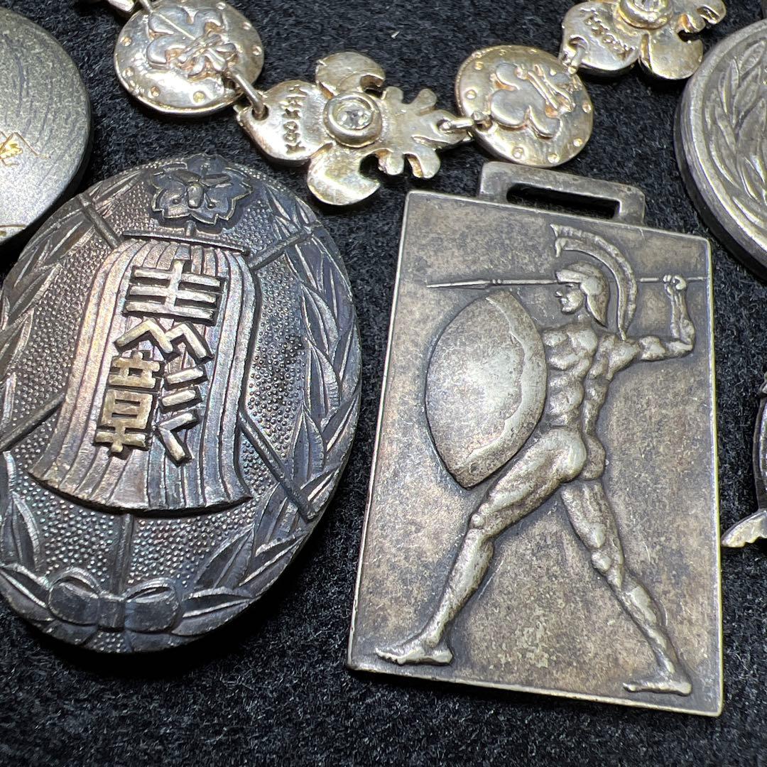 銀細工帯留、アクセサリー、勲章など94g 東Y8-0206ア㊱