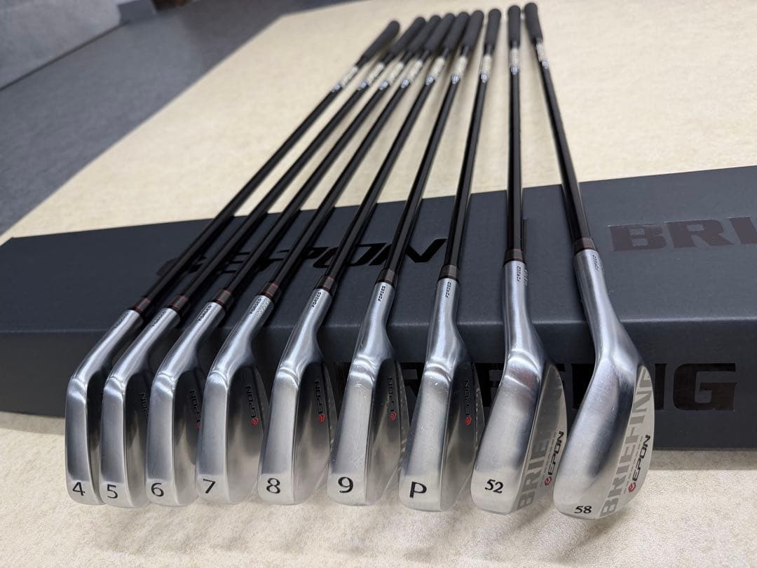 【限定】エポンxブリーフィングコラボアイアン ４ーＰ　５２° ５８° ９本