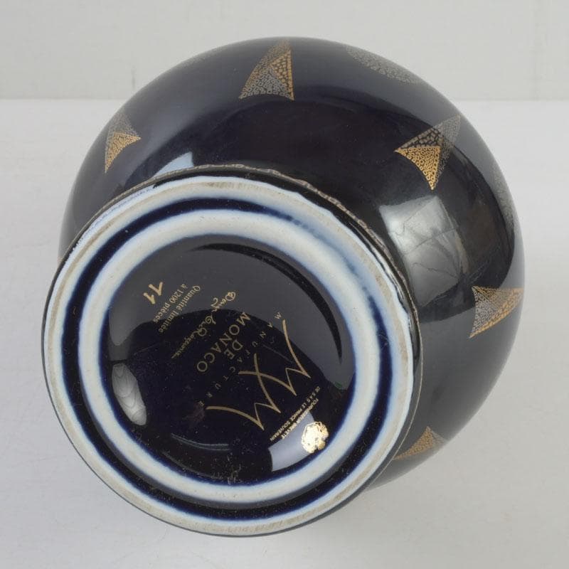 マモナコ公室御用達　ニュファクチュア・ド・モナコ　花瓶　時代箱付　V　9697