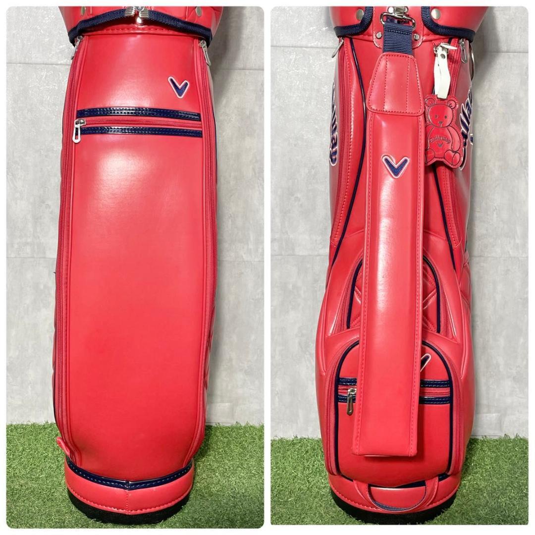 キャロウェイ Callaway キャディバッグ ゴルフバッグ レディース レッド