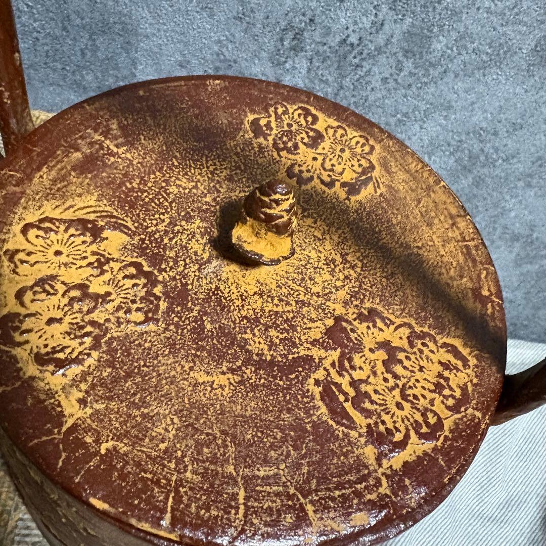 新品　南部鉄器　「桜皮寸筒」急須・やかん「盛榮堂」