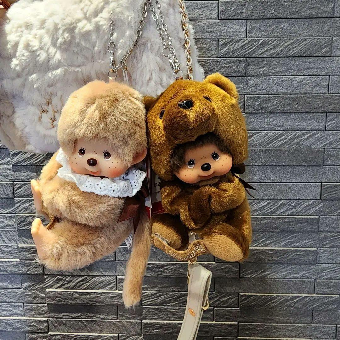 モンチッチグローブホルダーバッグチャームキーチェーンスウィートブラウンクマ2点