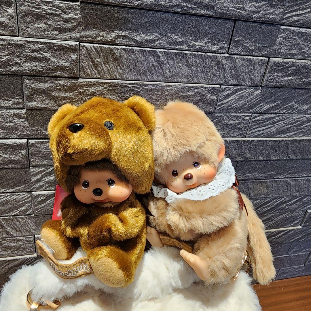 モンチッチグローブホルダーバッグチャームキーチェーンスウィートブラウンクマ2点