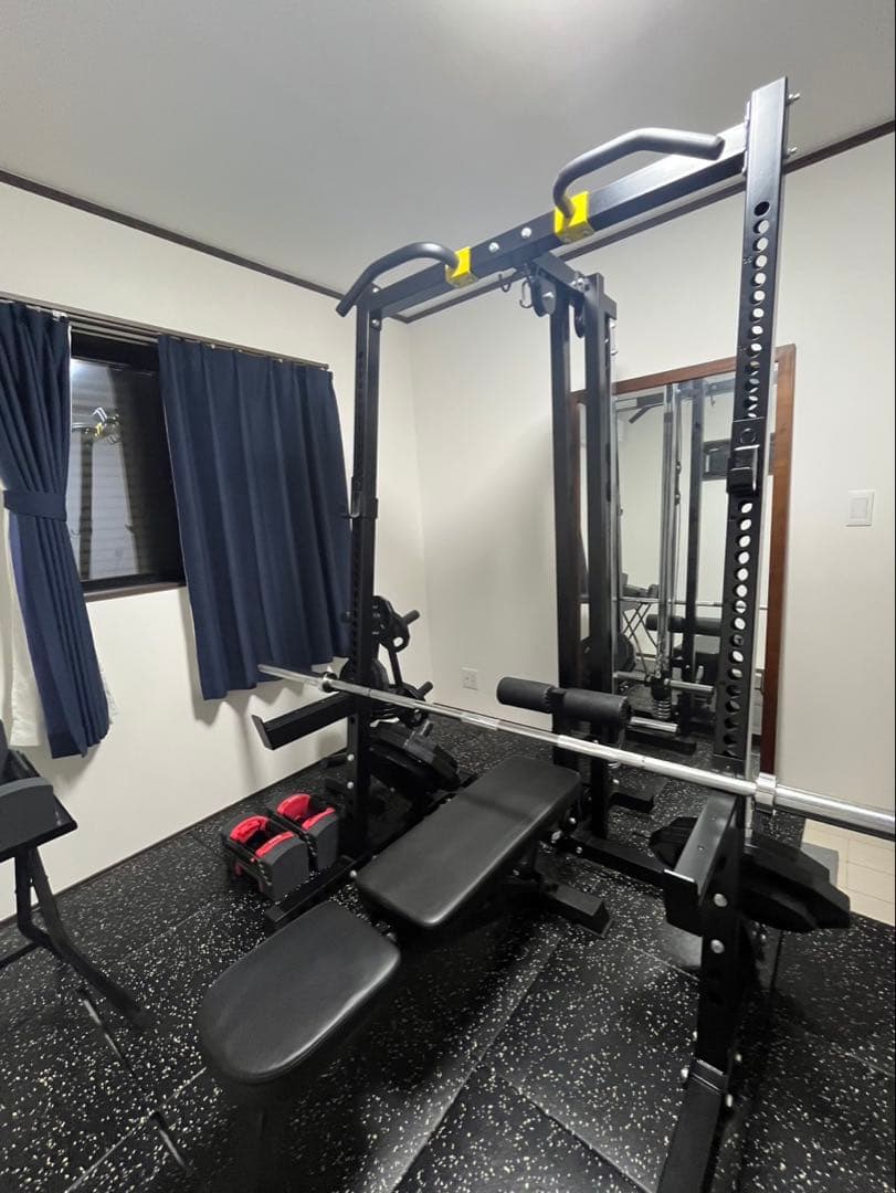 多機能バーベルラック（黒）