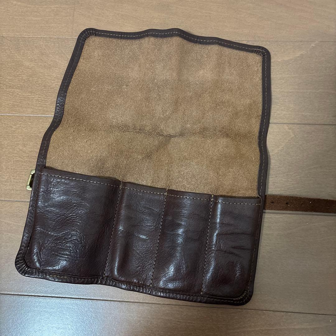 絶*ン様 TSL シュペリオールレイバー レザーロールペンケース ダークブラウン