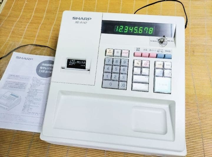 シャープレジスター　XE-A147　PC連携売上管理フル設定無料　111662