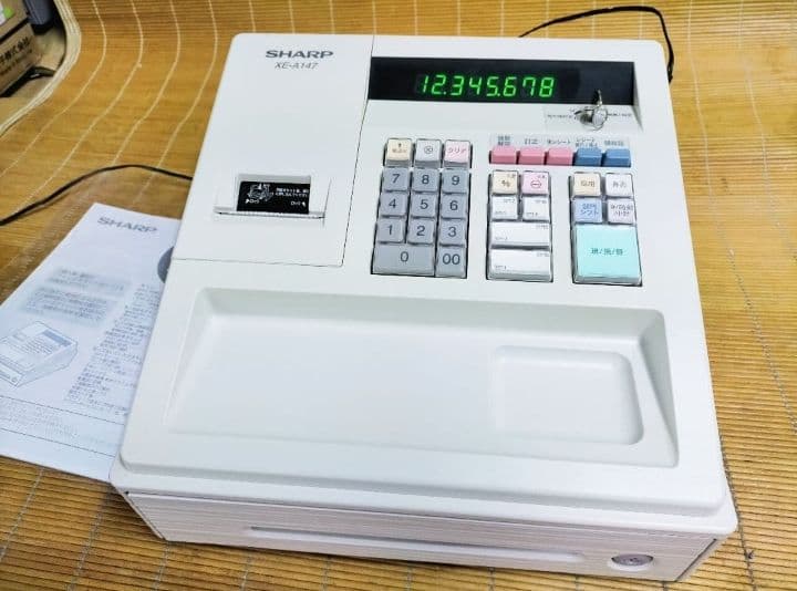シャープレジスター　XE-A147　PC連携売上管理フル設定無料　111662