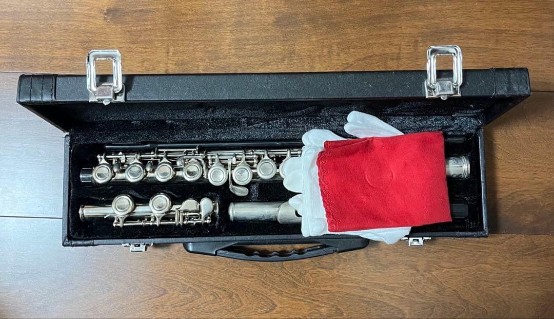 シルバー フルート本体 ハードケース付き