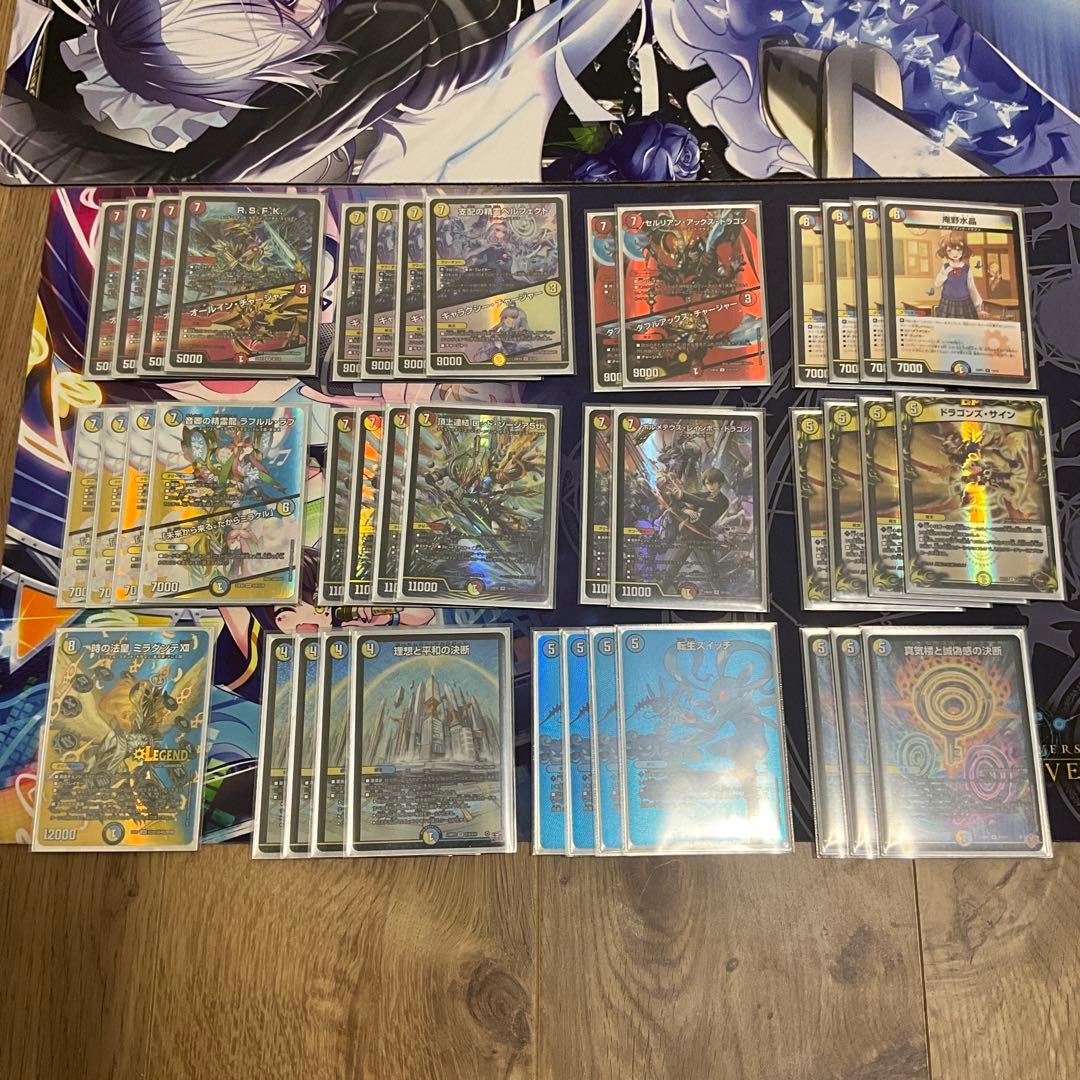 ラッカ庵野デッキ　2重スリーブ付き　調整パーツ付き