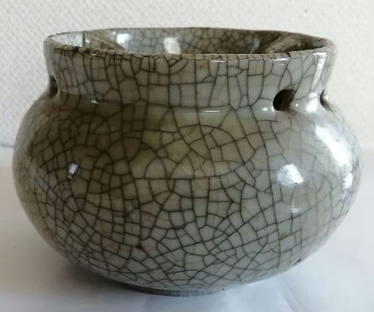大河内焼　ヒビ焼き風炉