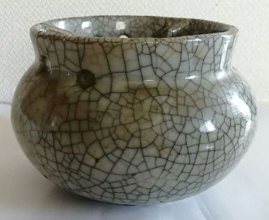 大河内焼　ヒビ焼き風炉